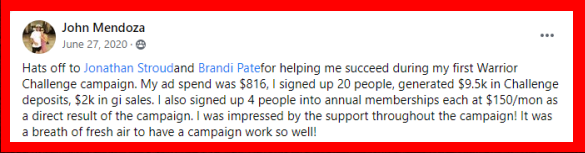 Member win shared from Fountain Valley, CA
