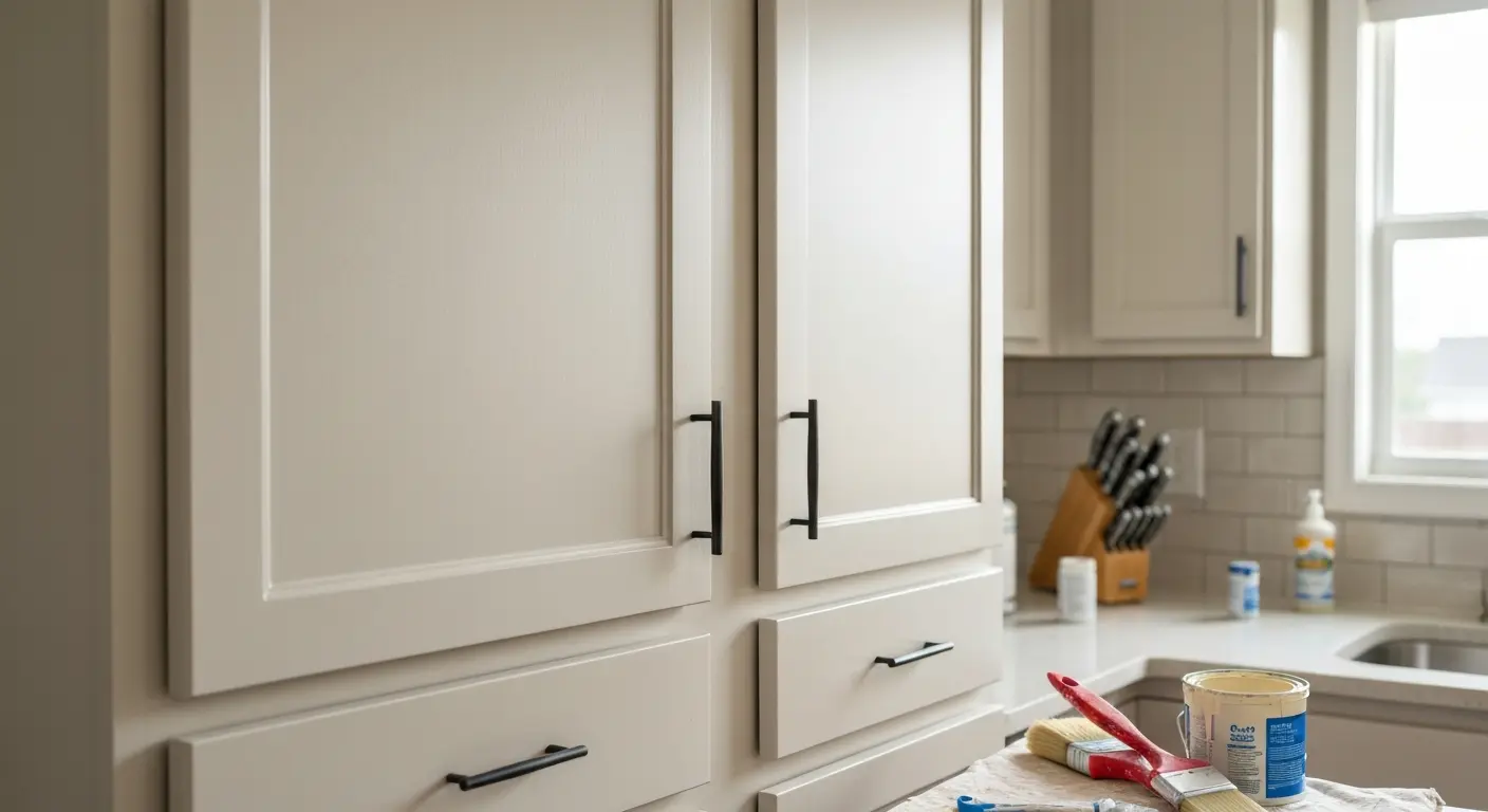 Kitchen cabinet painting project