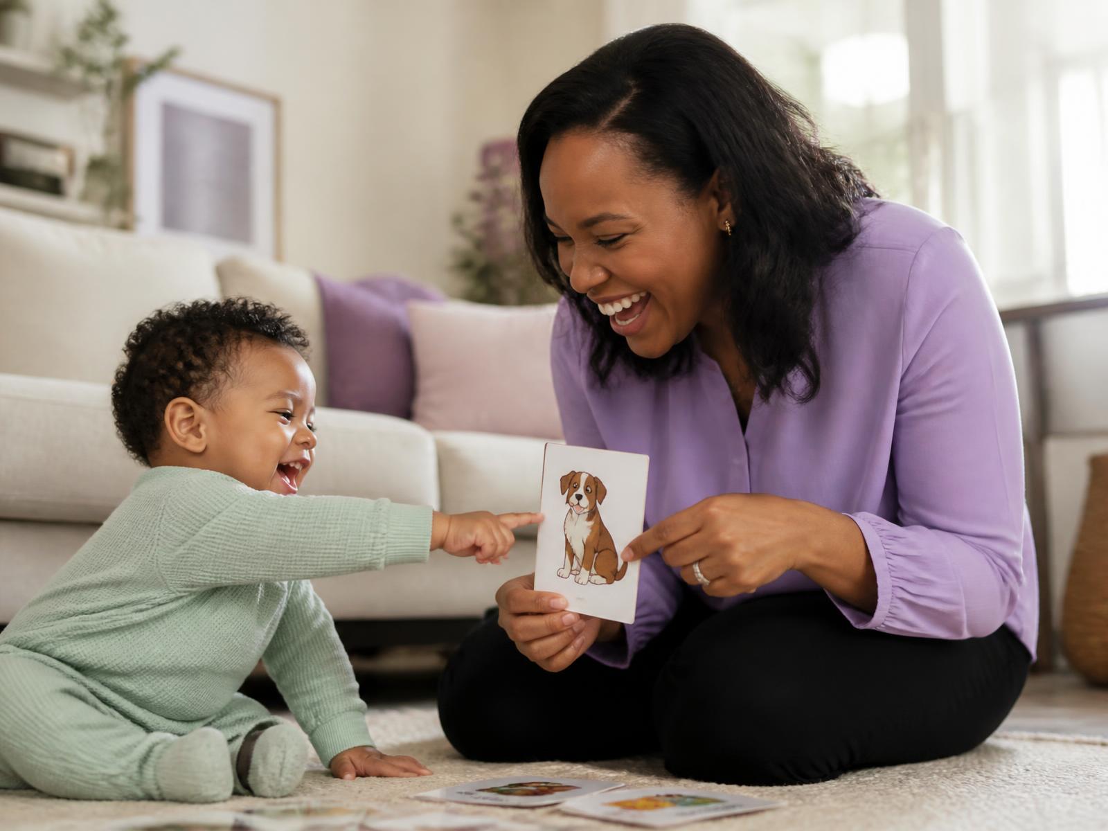 A clinician supporting a multilingual family and child during a communication-focused visit