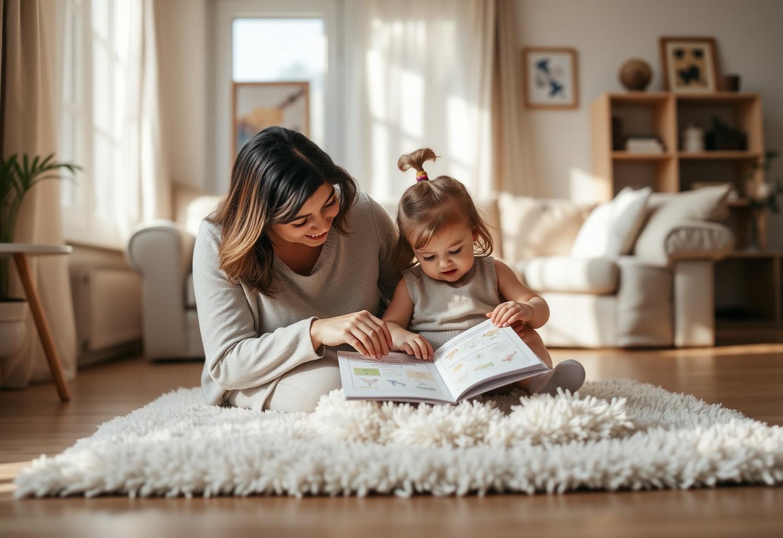 Parent and child using a communication activity together