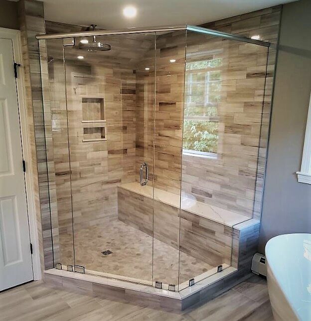 Glass Texture Background for custom shower enclosure