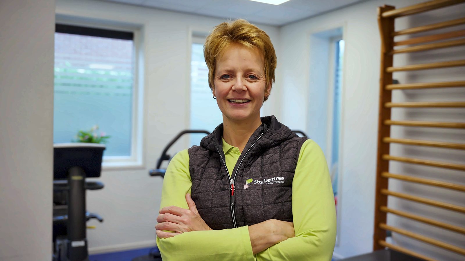 Sandra in de oefenzaal