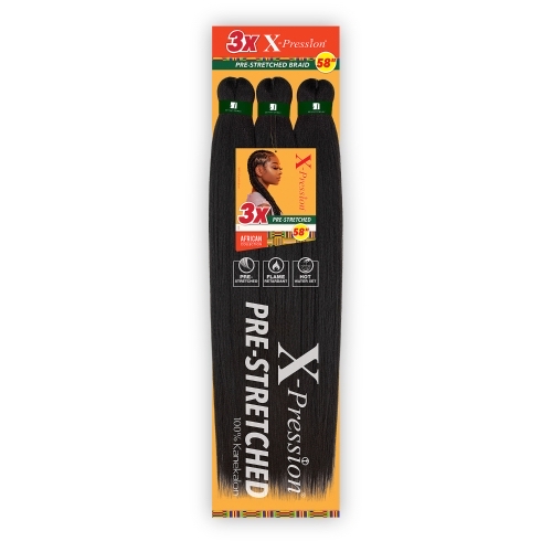 X-Pression pre-stretched braiding hair single pack