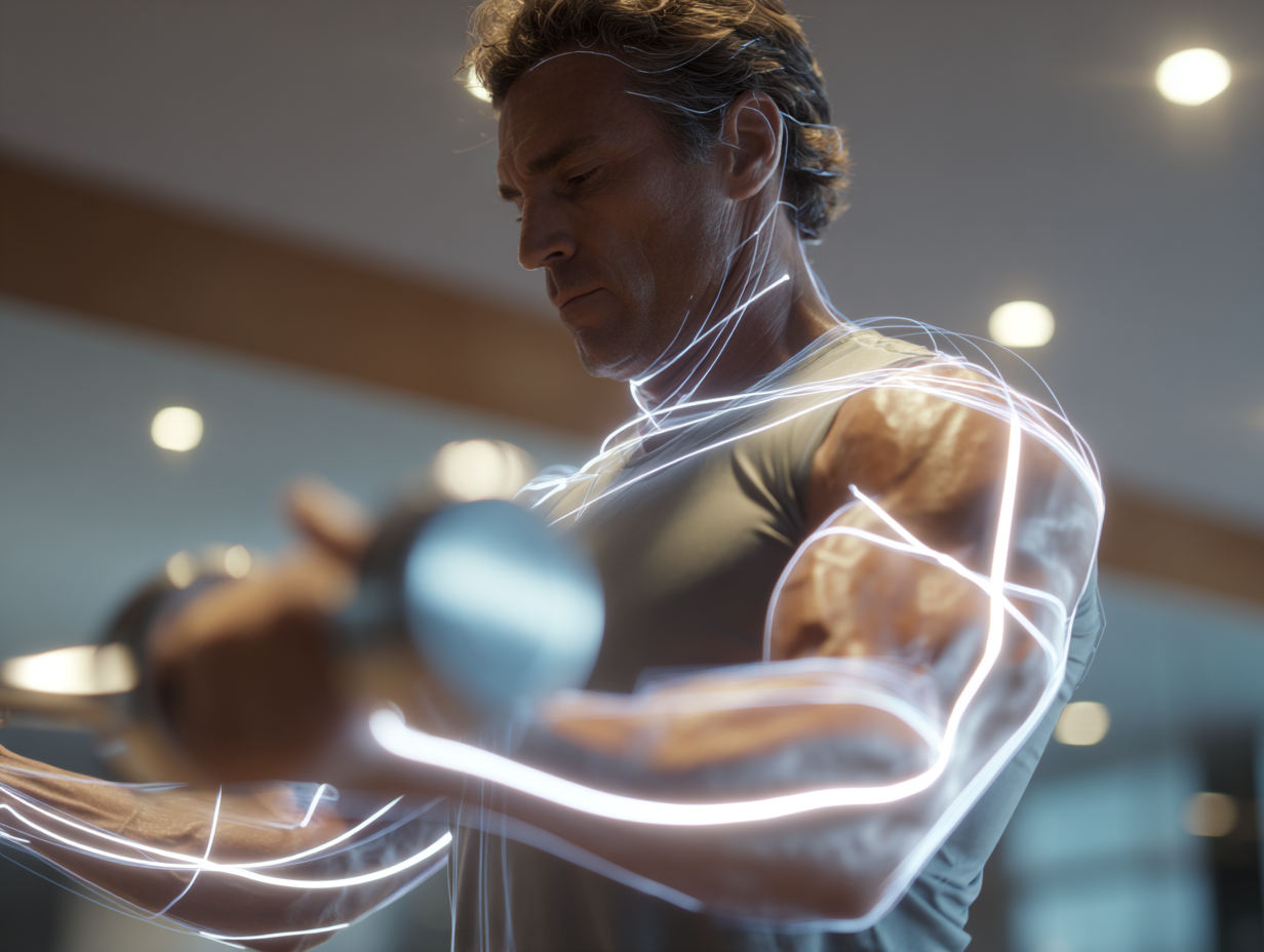 Person exercising showing strength and vitality