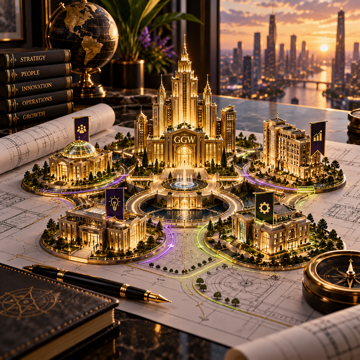 Empire built from a blueprint