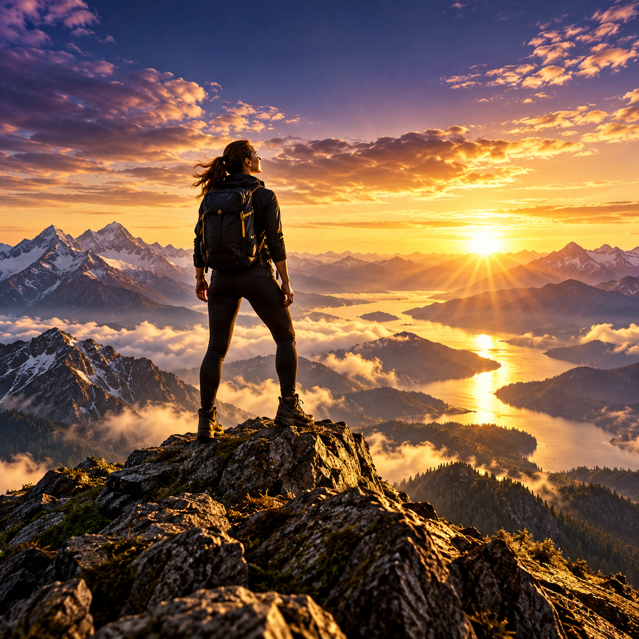 Reaching a mountain summit