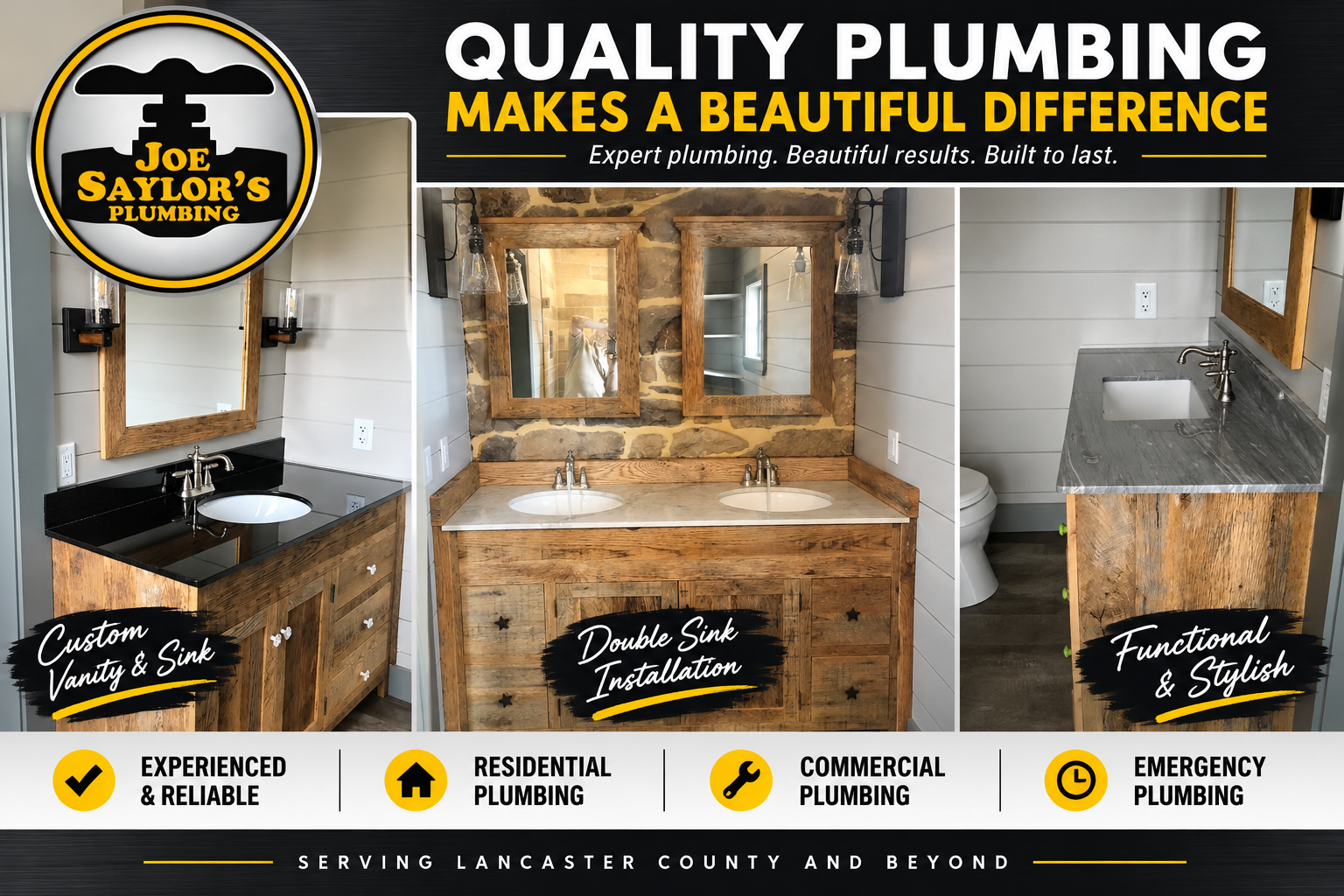 Water heater and fixture work by Saylor's Plumbing