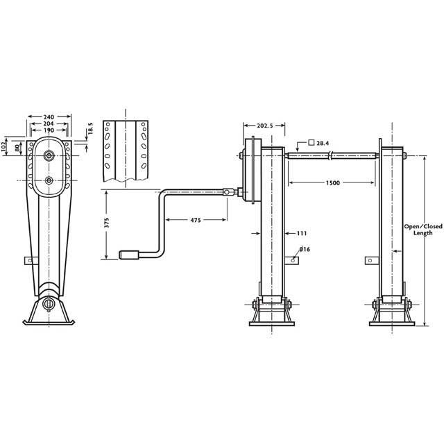 Landing Leg Set with Wheels photo 2