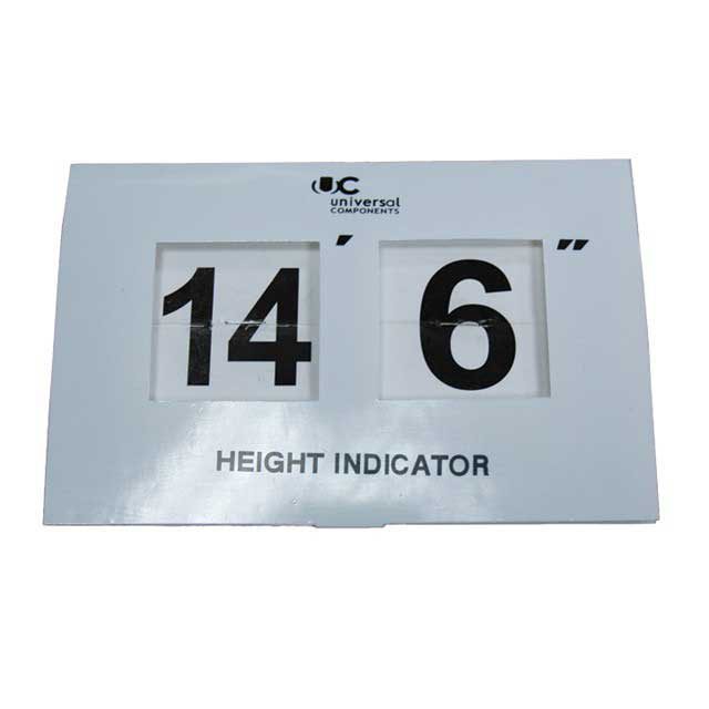 HEIGHT INDICATOR UC LOGO PLASTIC