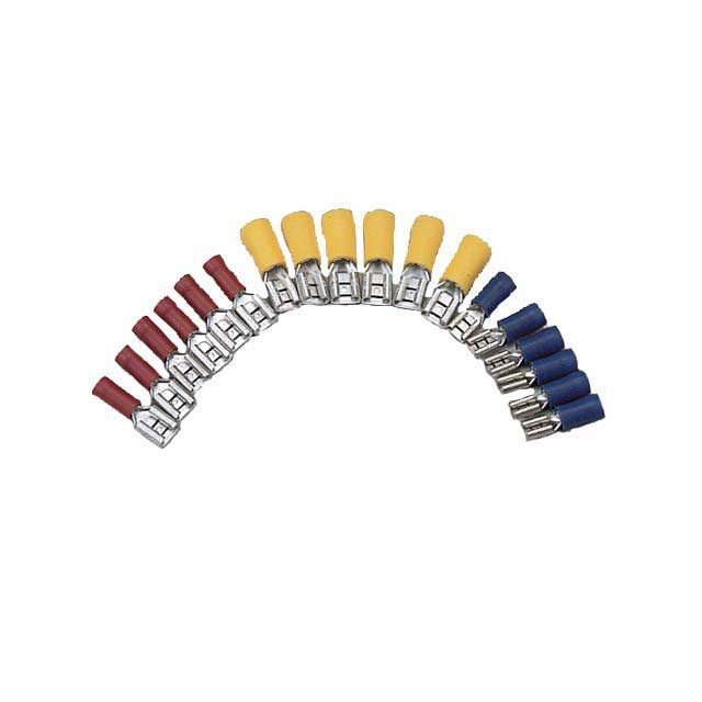 FEMALE PUSH-ON BLUE 6.3MM PACK OF 100