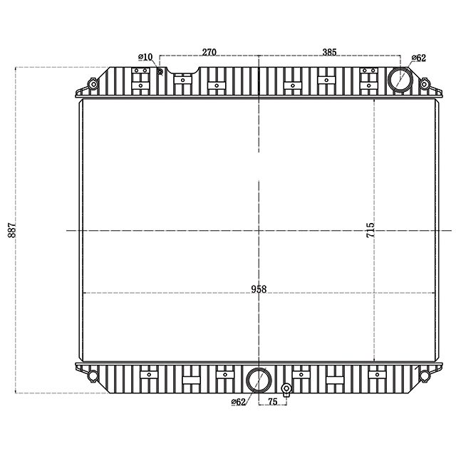 RADIATOR ASSEMBLY WITHOUT FRAME