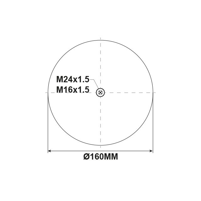 AIR SPRING (ASK053) DOUBLE CONVOLUTED M24/M16 COMBI photo 2