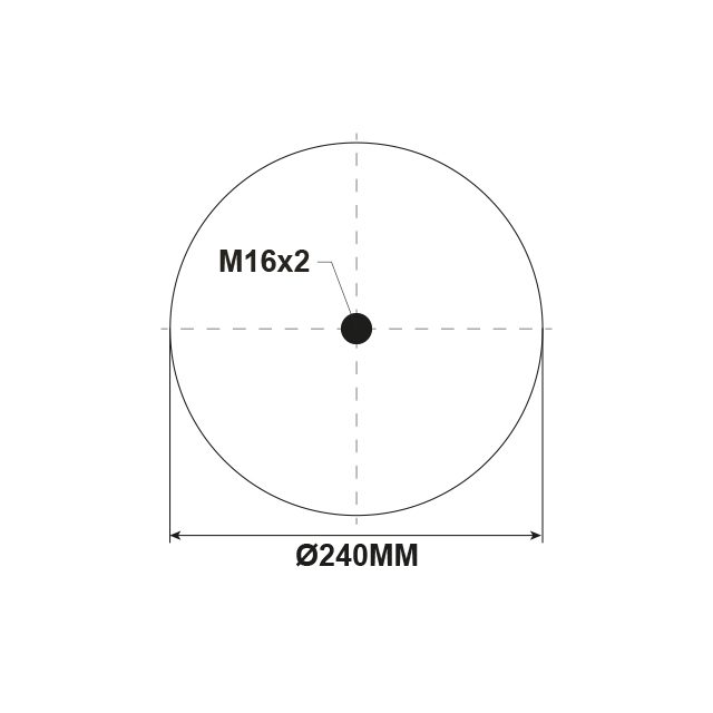 Air Spring Assembly with plastic piston SAF 150mm photo 3