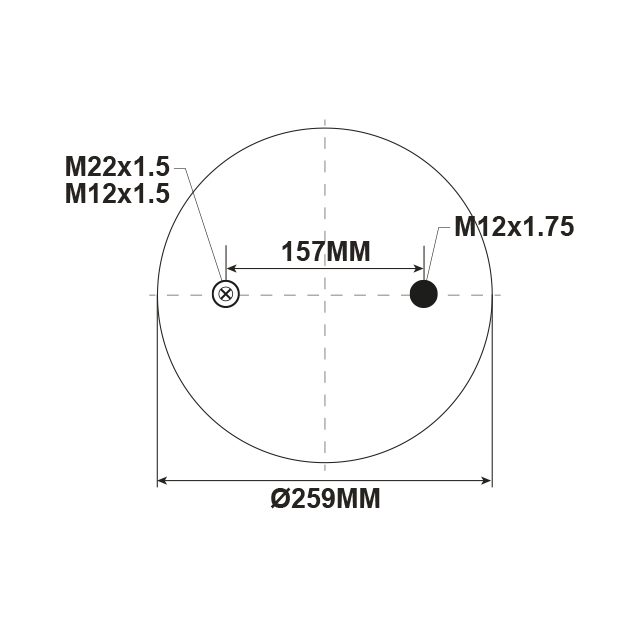 AIR SPRING ASSEMBLY (ASK005) 10" TOP PLATE photo 2