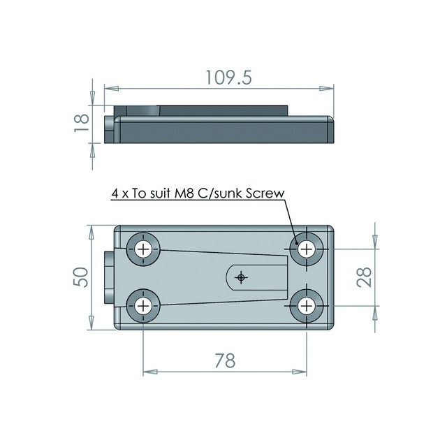 MOUNTING WEDGE 125 X 50MM