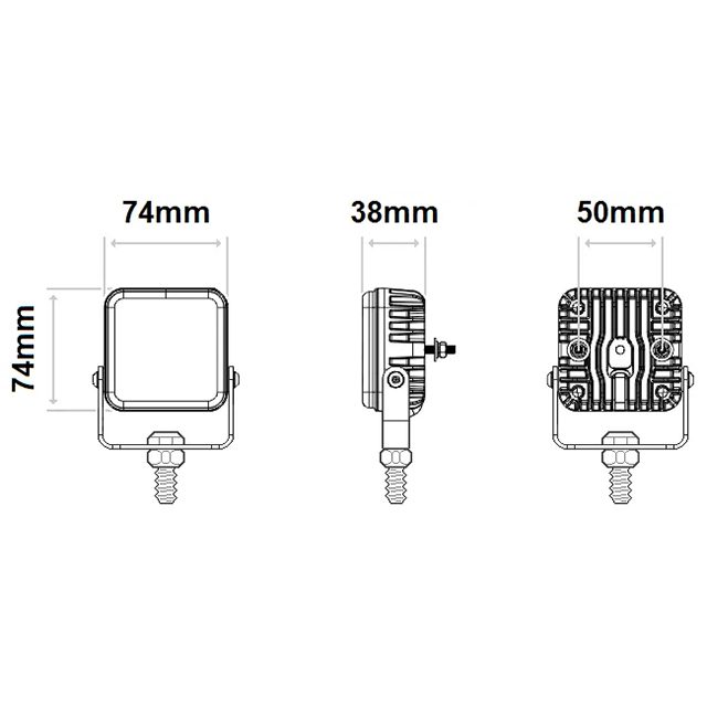 12 LED AMBER WARNING LAMP 10-30V photo 4