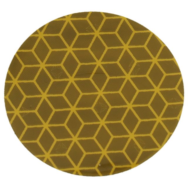 REFLECTOR AMBER ROUND 40MM SELF ADHESIVE