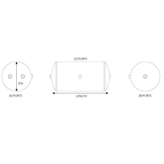 AIR TANK 100LTR X 396MM