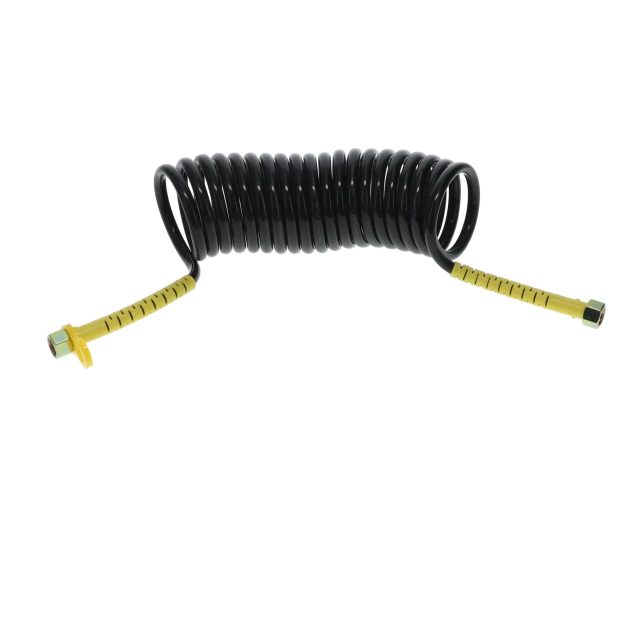 TUV Air Coil - 4m - Black with Yellow Tails - 2xM18F
