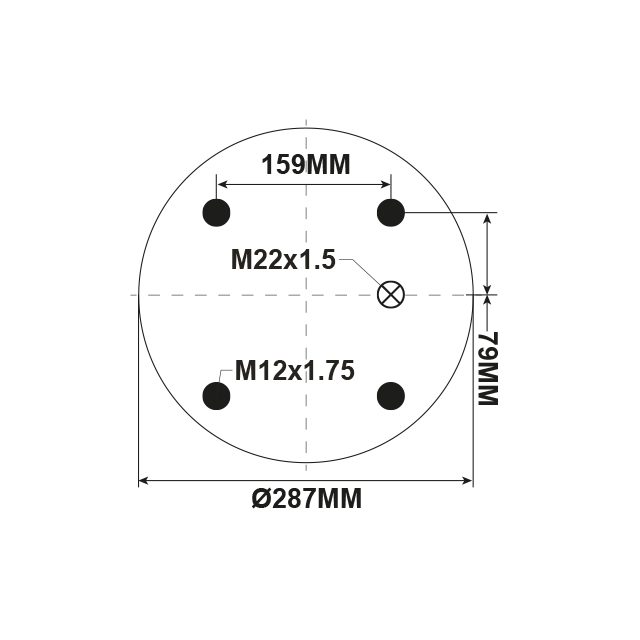 AIR SPRING ASSEMBLY (ASK002) STEEL PISTON MERITOR photo 2