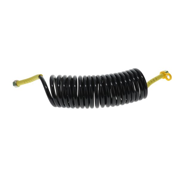 DIN Air Coil - 4m - Black with Yellow Tails - 2xM18F photo 3