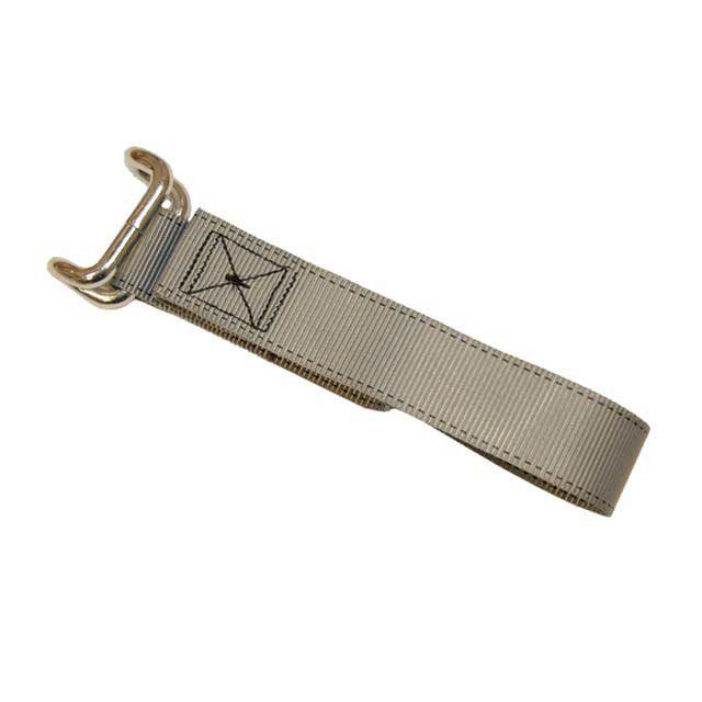 Curtainside Bottom Strap - 45mm - Closed Rave Hook - Grey