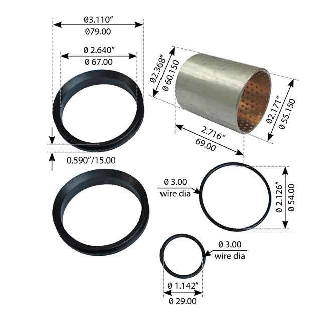 BUSH KIT FOR STEERING PIVOT photo 4