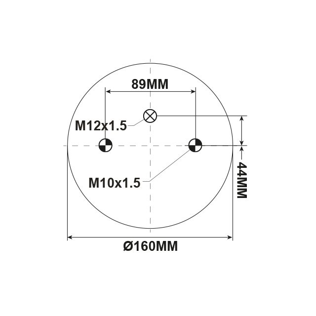AIR SPRING (ASK009) DOUBLE CONVOLUTED M12 SAF photo 2