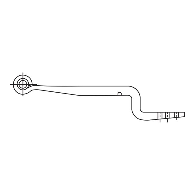 Straight Trailing Arm Cranked - 1 Leaf  M24 Bush