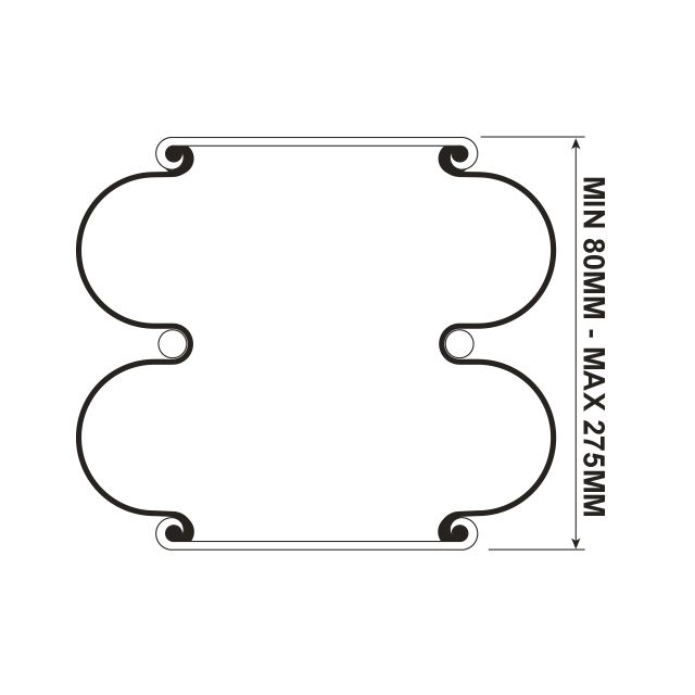 AIR SPRING (ASK009) M10 DOUBLE CONVOLUTED