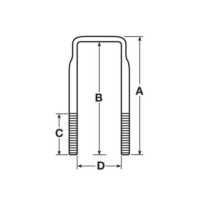 U BOLT ASSEMBLY M24 X 336MM