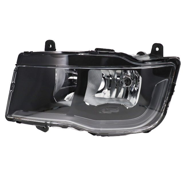 Headlamp LH LHD with electric load levelling to suit MAN