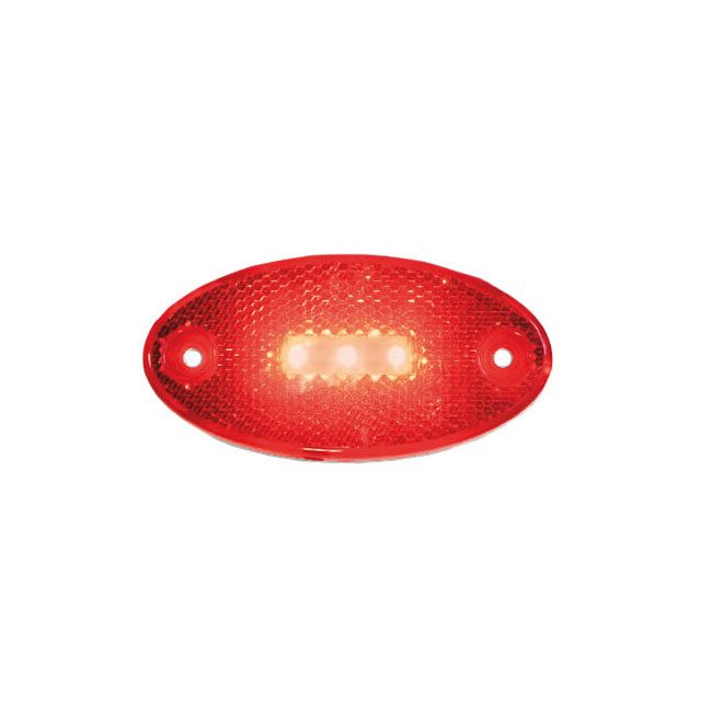 MARKER LAMP REAR RED LED 12/24V