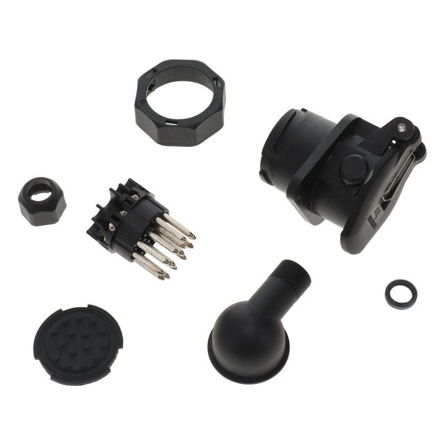 15 PIN 24V SOCKET (SCREW TERMS) BAYONET 90 DEGREE REAR SECTION