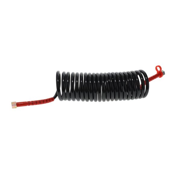 DIN Air Coil - 4.5m - Black with Red Tails - 2xM18F photo 3