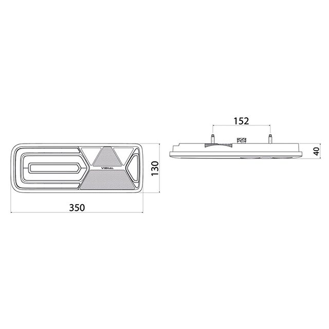 LC12T LED Rear Lamp RH with AMP1.5 Rear Connector photo 2