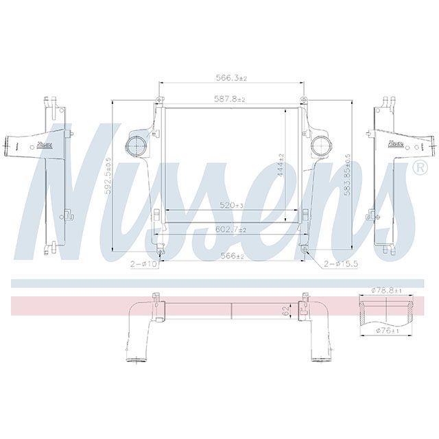 NISSENS INTERCOOLER TO SUIT DAF EURO 6