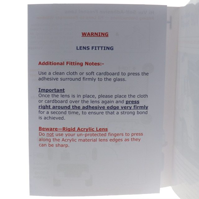 Fresnel Lens - Self Adhesive PVC A5 photo 2