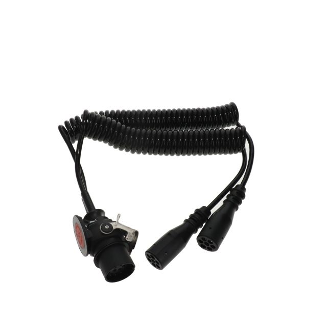 Adaptor coil 15/7/7pin 3.5M with plastic plugs 24V 12 pin active