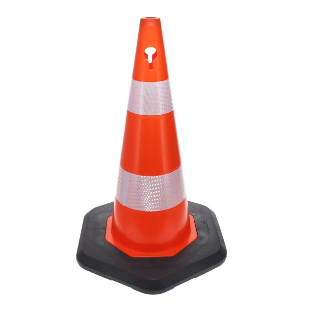 700MM ECOLIGHT TRAFFIC CONE - DOUBLE BAND - HEAVY BASE photo 4