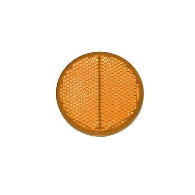 RUBBOLITE REFLECTOR AMBER ROUND S/ADH (I1453)