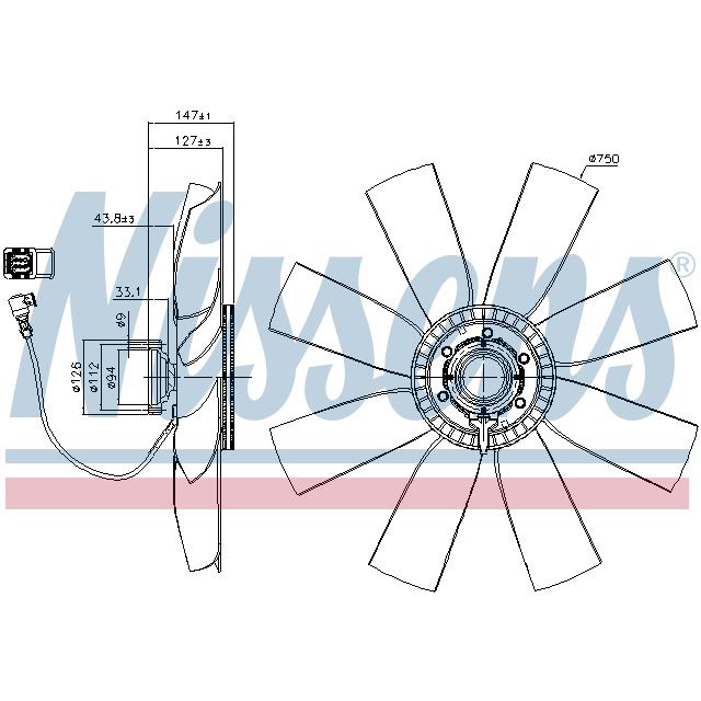 NISSENS FAN CLUTCH TO SUIT VOLVO