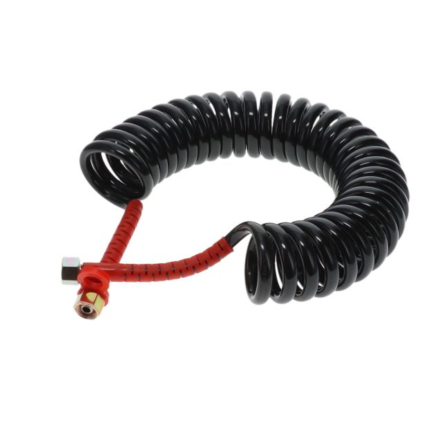 DIN Air Coil - 4m - Black with Red Tail 2x M18F Ends photo 2