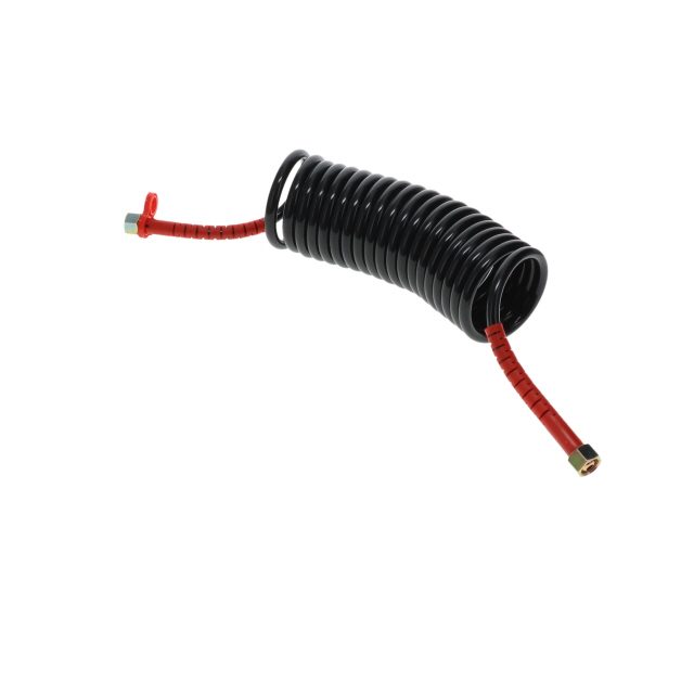 DIN Air Coil - 4m - Black with Red Tails - 2xM18F photo 2