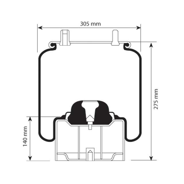 AIR SPRING ASSEMBLY (ASK052) STEEL PISTON DAF photo 2