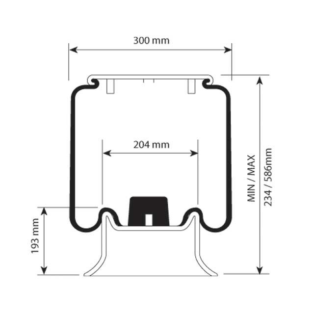 AIR SPRING ASSEMBLY (ASK042) PLASTIC PISTON WEWELER photo 2
