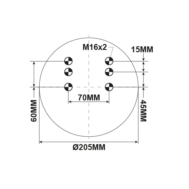 AIR SPRING ASSEMBLY (ASK020) STEEL PISTON BPW photo 3