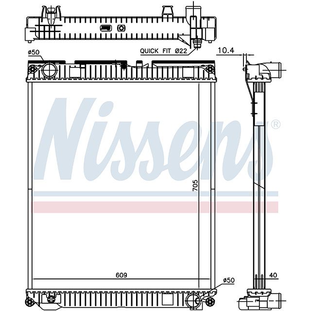 NISSENS RADIATOR TO SUIT MAN