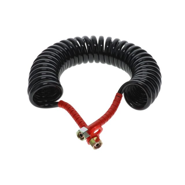 DIN Air Coil - 4m - Black with Red Tail 2x M18F Ends
