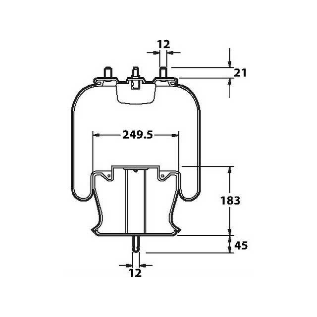 AIR SPRING (ASK231) STEEL PISTON SCANIA